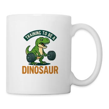 Training To Be A Dinosaur 🏋️🦖 - Mug - white - Right