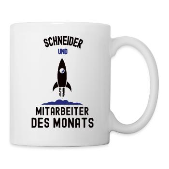 Mitarbeiter des Monats Schneider Bester Mann Danke - Tasse - Weiß - Rechts