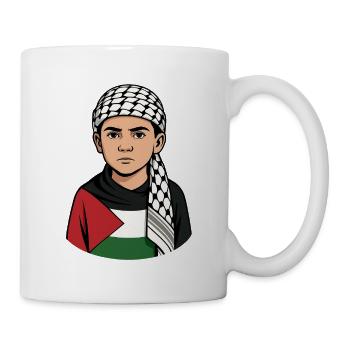 Garçon debout – Dignité Palestinienne - Mug blanc - blanc - Droite