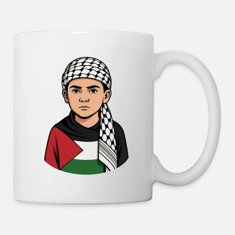 Standing Boy – Palestinian Dignity - Mug - white