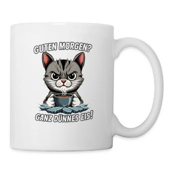 Bonjour glace très fine en disant drôle - Mug blanc - blanc - Droite