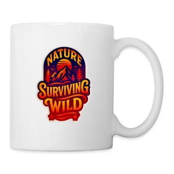 Natur Grit: Ausdauer | Anpassen | Steigen - Tasse - Weiß - Rechts