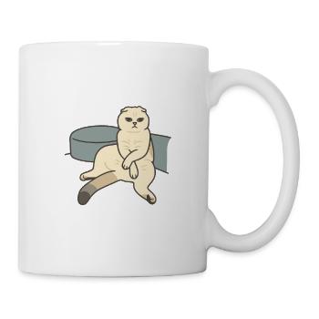 Scottish fold kitten assessing eyesight - Mug - white - Right