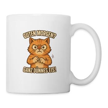 Doigt d’honneur chat de glace très mince Lundi - Mug blanc - blanc - Droite