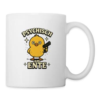 Psychisch Am Ende Lustige Ente - Tasse - Weiß - Rechts