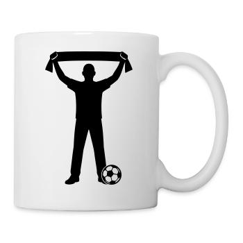 Football Fan Silhouette - Mug - white - Right