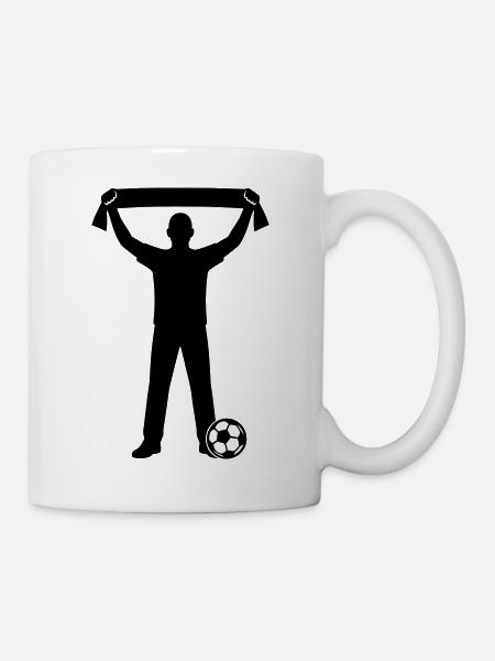 Fussball Fan Silhouette - Tasse - Weiß