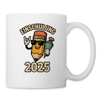 Schulstart für coole Kids. - Tasse - Weiß - Rechts