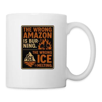 La mauvaise forêt brûle. Le mauvais lce est fondu - Mug blanc - blanc - Droite