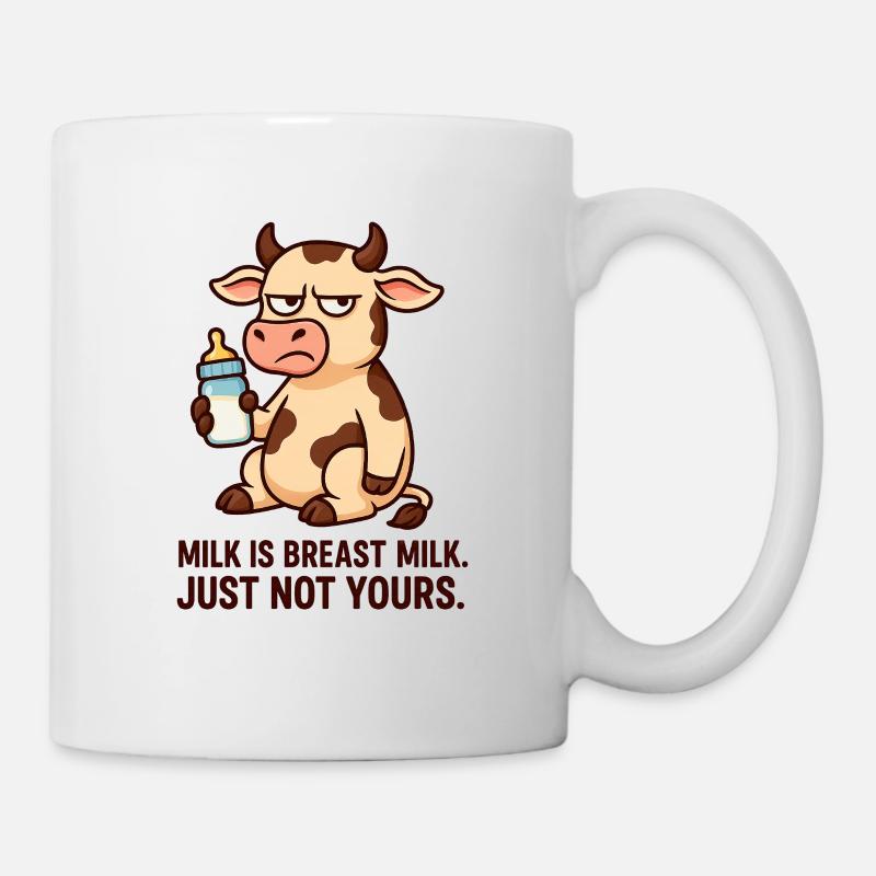 Végétalien. Le lait est du lait maternel. Mais pas le vôtre. - Mug blanc - blanc