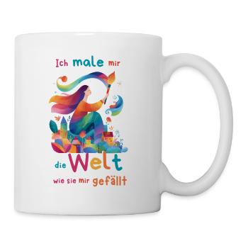 Ich male mir die Welt wie sie mir gefällt - Tasse - Weiß - Rechts