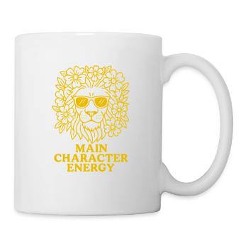 Main Character Energy - Löwe Sternzeichen Design - Tasse - Weiß - Rechts