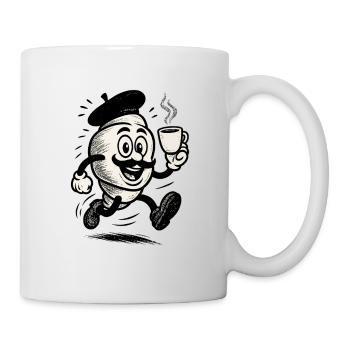 Französisches Croissant - Tasse - Weiß - Rechts