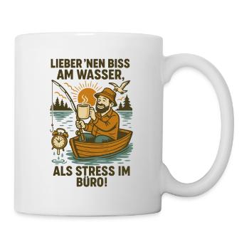 Angler Fische Sprüche Lustig - Tasse - Weiß - Rechts