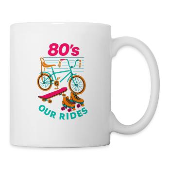 The 80’s – Our Rides in Neon Vibes - Tasse - Weiß - Rechts