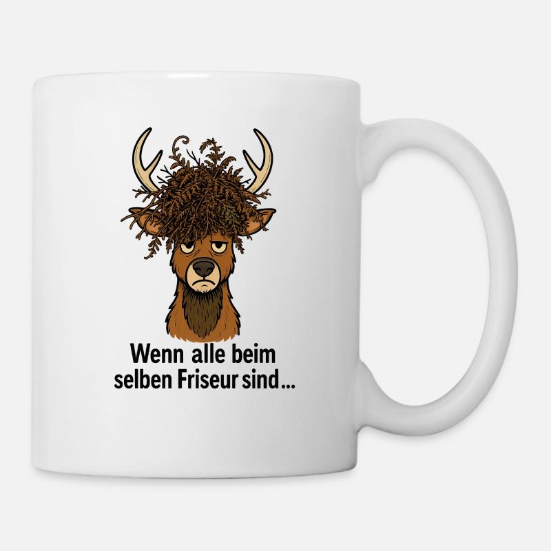 Coiffeur Hirsch Horst - Mug blanc - blanc