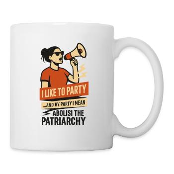 J’aime faire la fête... et par parti, j’entends abolir - Mug blanc - blanc - Droite