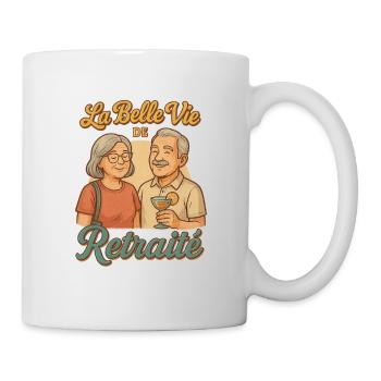 La belle vie de retraité. Humour retraite - Mug blanc - blanc - Droite