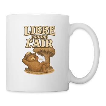 Libre comme l'air. Cadeau pour les retraités - Mug blanc - blanc - Droite