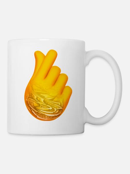 Der Aufkleber - Tasse - Weiß