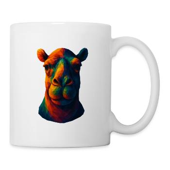 WPAP Stil Tiere - Kamel Porträt - Tasse - Weiß - Rechts
