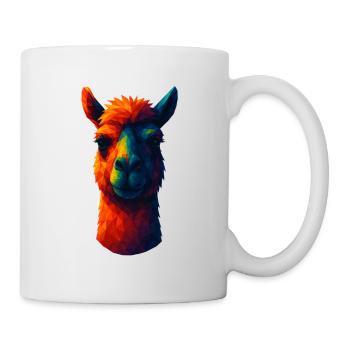 WPAP Style Animals - Alpaca, Llama Portrait - Mug - white - Right
