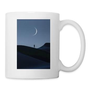 L’âme solitaire sous le croissant de lune - Mug blanc - blanc - Droite