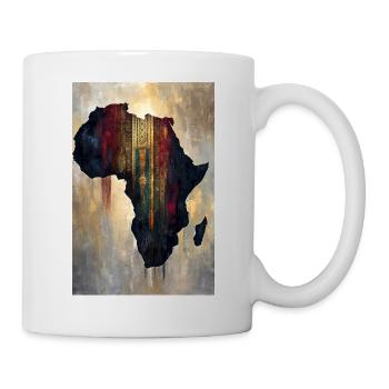 Afrika Karte Stamm Kunstdruck - Tasse - Weiß - Rechts