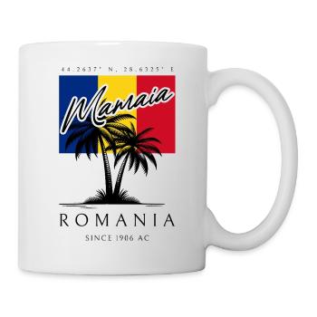 Mamaia Palmen Flagge Reise Souvenir - Tasse - Weiß - Rechts