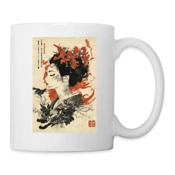 Floral Geisha Ink Art - Mug - white - Right
