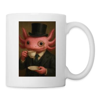Gentleman Axolotl Tea Time - Tasse - Weiß - Rechts