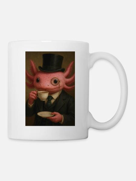 Gentleman Axolotl Tea Time - Tasse - Weiß