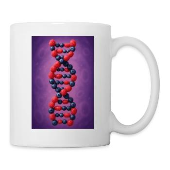 Beeren-DNA-Twist - Tasse - Weiß - Rechts