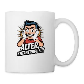 Alter, Katastrophe Facepalm - Tasse - Weiß - Rechts