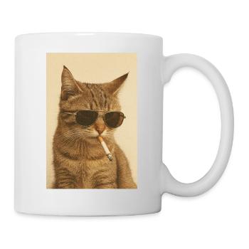 "Cat of life - chill like a pro" - Mug - white - Right
