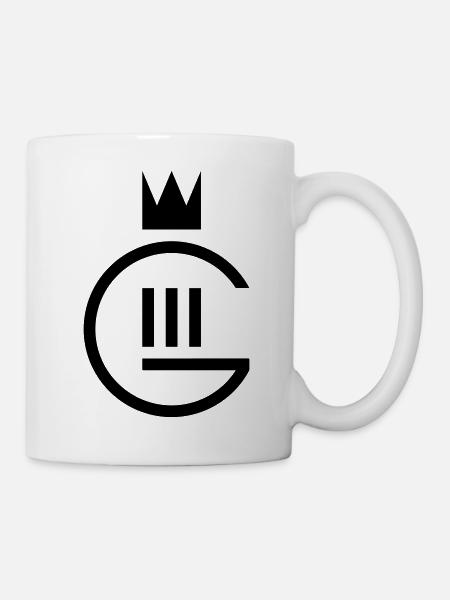 Monogramm Gustaf III. - Tasse - Weiß