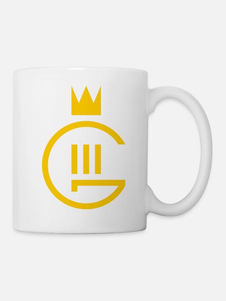 Monogramm Gustaf III. - Tasse - Weiß