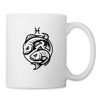 Signe du zodiaque Poissons - Mug blanc - blanc - Droite