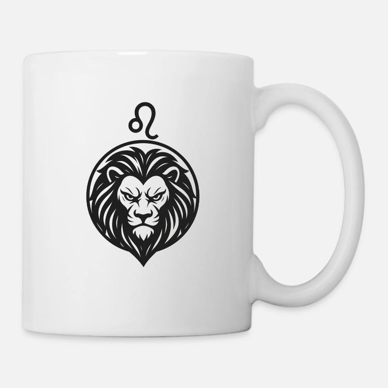 Signe du zodiaque Lion - Mug blanc - blanc