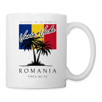 Vama Veche Palmen Flagge Reise Souvenir - Tasse - Weiß - Rechts