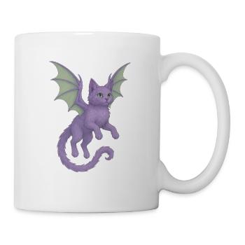 Katzendrache - Tasse - Weiß - Rechts