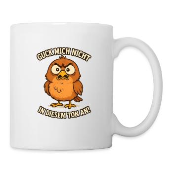 Ne me regarde pas dans ce ton drôle d’oiseau - Mug blanc - blanc - Droite