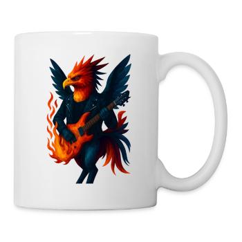 WPAP Stil Tiere - Phönix Gitarrist - Tasse - Weiß - Rechts