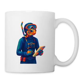 WPAP Polygon Stil Tiere - Meeresbiologin - Tasse - Weiß - Rechts