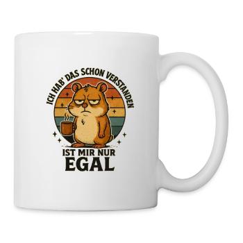 Hamster je m’en fiche bureau dictons drôles - Mug blanc - blanc - Droite