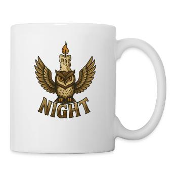 Mystic Night Owl Vintage Tattoo Style - Mug - white - Right