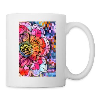 Blumen - Tasse - Weiß - Rechts