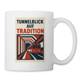 Vision tunnel de Tradition Ubahn - Mug blanc - blanc - Droite