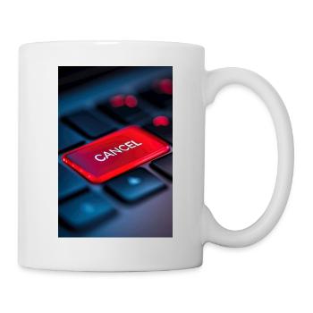 Rot Abbrechen-Tasten-Highlight - Tasse - Weiß - Rechts
