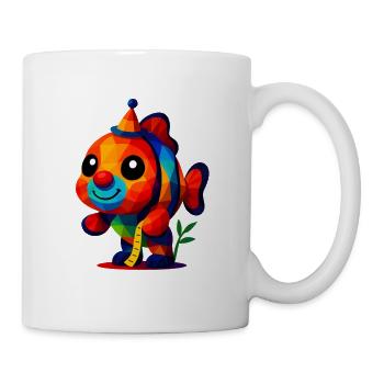 WPAP Polygon Kawaii Style Animals Baby Clownfish - Mug - white - Right